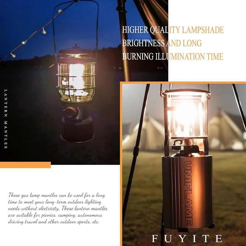 FUYITE 22 Pcs Propane Lantern Mantles, U Shape Mantles for Propane Lantern Gas Lamp Mantles Gas Lantern Mantles Gas Lantern Covers Mantles for Outdoor Camping Lantern - Image 4